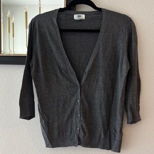 Gray Women's Cardigan Sweater